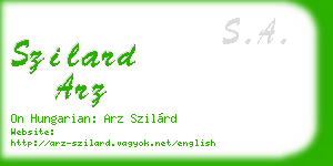szilard arz business card