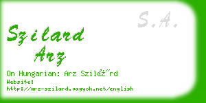 szilard arz business card